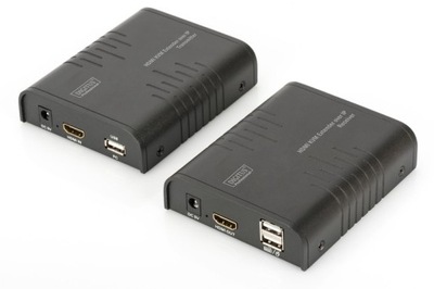 Przedłużacz/Extender KVM (HDMI+USB) do 120m,,)