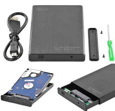 Obudowa na dysk dysku 2,5'' SSD/HDD SATA USB 2.0