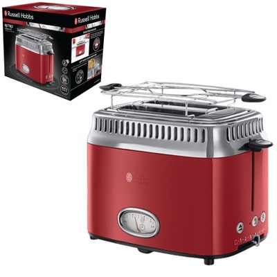 TOSTER RUSSELL HOBBS RETRO RIBBON RED 21680-56 BEZPIECZNY