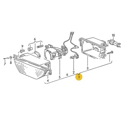 ФАРА ФАРА ЛЕВЫЙ ПЕРЕД 4A0941699 AUDI 100 OE