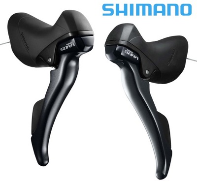 KLAMKOMANETKI PRZÓD TYŁ ZESTAW SHIMANO SORA ST-R3000 2x9 RZĘDÓW