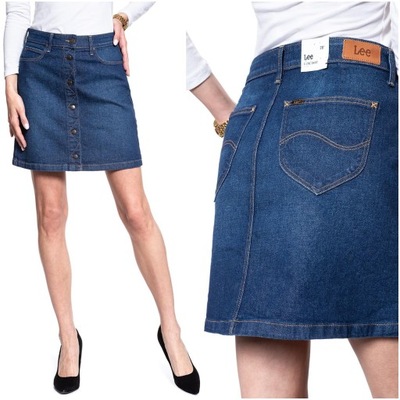 LEE A LINE SKIRT DAMSKA SPÓDNICA JEANSOWA W27