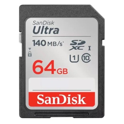 Karta pamięci SD Sandisk SDXC Ultra 64GB 140MB/s V30 UHS-I U3