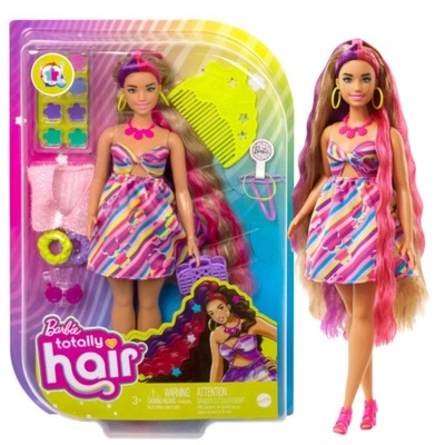 LALKA BARBIE TOTALLY HAIR KWIATY Długie Włosy