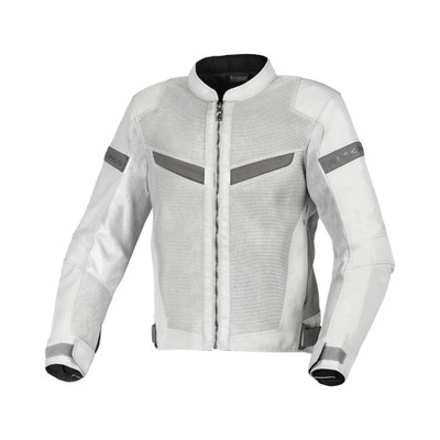 MACNA CHAQUETA VELOTURA MOTORCYCLE JACKET LIGHT GREY COLOR JASNY SZ  