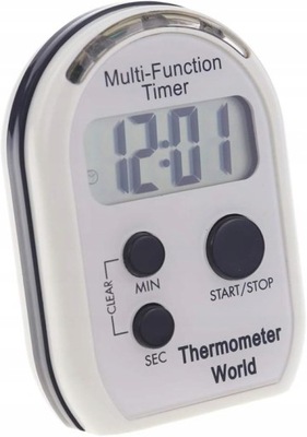 Wielofunkcyjny timer z wibrującym alarmem dźwiękowym i migającym