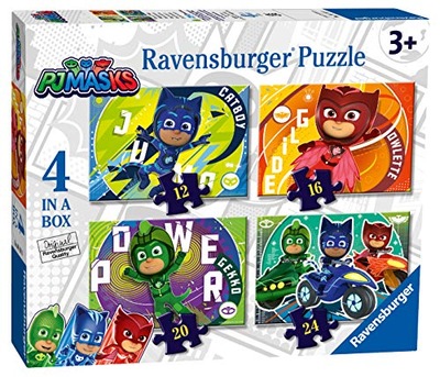 Ravensburger PJ Masks 4 in Box (12, 16, 20, 24 Pieces) Jigsaw Puzzles for K