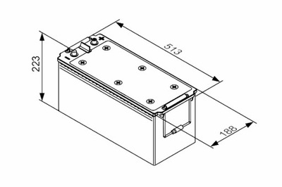 BOSCH АККУМУЛЯТОР 12V 154AH 1150A T3 L + 1 513X188X223 B00 ПУСКОВОЙ