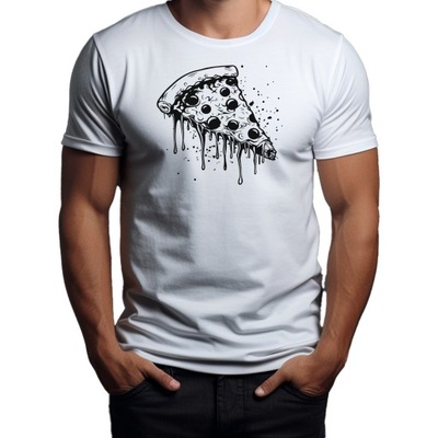 Koszulka T-shirt "Pizza" Bawełna L