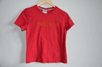 t-shirt ADIDAS r. M/40 czerwono-złota