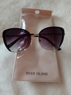 RIVER ISLAND/Okulary przeciwsłoneczne w etui/NOWE