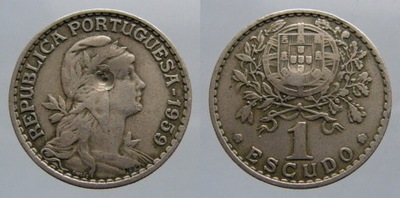 B448. PORTUGALIA, 1 ESCUDO, 1959