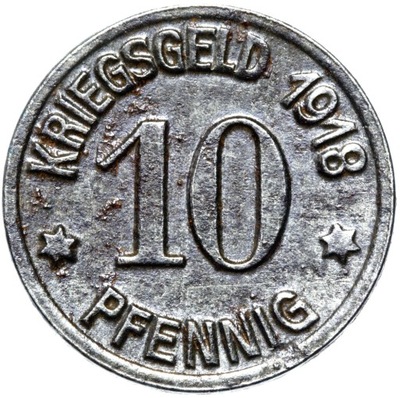 + Oberglogau - Głogówek - 10 Pfennig 1918 - ŻELAZO