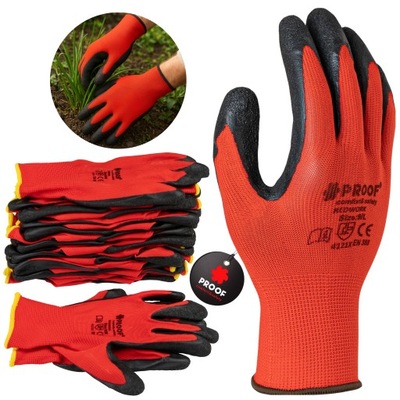 RĘKAWICE RĘKAWICZKI OCHRONNE ROBOCZE BHP BUDOWLANE PROOF ROZ. 10 XL 12 PAR