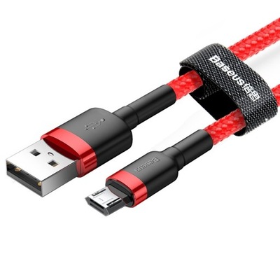 Baseus nylonowy kabel przewód USB microUSB QC3 1M