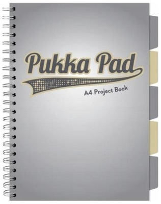 Kołozeszyt pukka pad A4 grey design project book 100 kartek