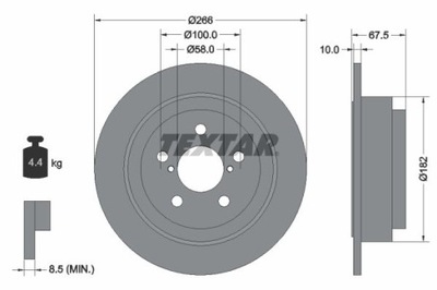 TEXTAR 92082000 DISCO DE FRENADO  