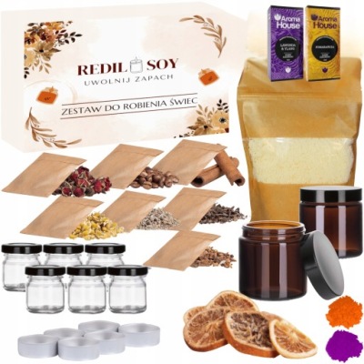 ZESTAW DO ROBIENIA ŚWIEC WYROBU SOJOWYCH DIY