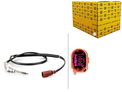 Датчик температуры выхлопных газов vw amarok 2.0d 09.10- hella фото №1