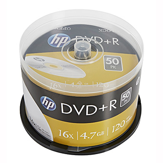HP DVD+R 4.7GB, 16x 12cm do archiwizacji x50 szt.