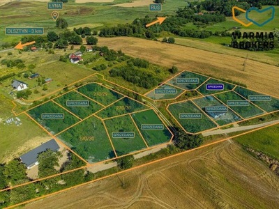 Działka, Bartąg, Stawiguda (gm.), 995 m²