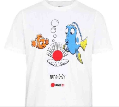 Koszulka Disney T-shirt Biały Nemo&Dory 9-10