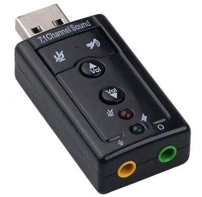 AK103B KARTA DŹWIĘKOWA MUZYCZNA USB 7.1 JACK 3,5