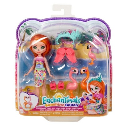 Lalka Enchantimals Rodzina Flamingów Florinda Flamingo + 3 Zwierzątka