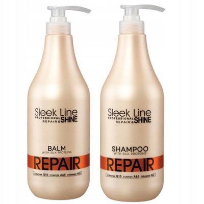 SZAMPON 1L + BALSAM 1L REPAIR STAPIZ SLEEK LINE