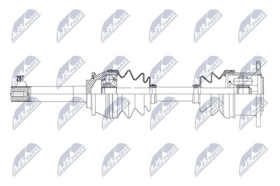 SEMI-EJE DE ACCIONAMIENTO MITSUBISHI L200 4WD 2.4,2.5TD 96-07  