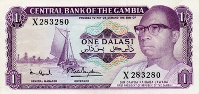 GAMBIA 1 DALASI 1971 P-4f UNC