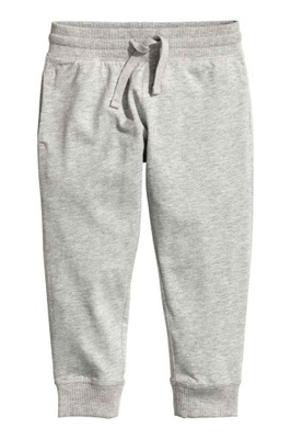 NOWE H&M spodnie dresowe cienkie j.szare 116