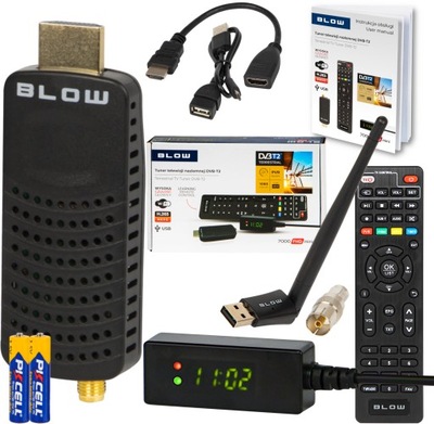 DEKODER DVB-T2 HEVC NAZIEMNEJ TUNER + ANTENA WiFi FULL HD USB