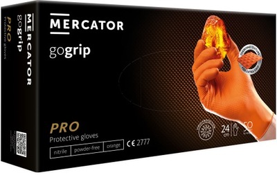 Rękawice nitrylowe Mercator GoGrip Orange 50 sztuk rozmiar M