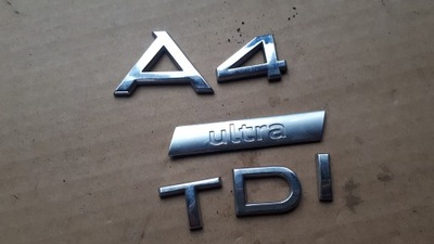 A4 b9 8w емблема кришки багажника задня a4 tdi ultra фото №1