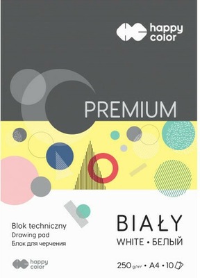 Blok techniczny A4, 10 arkuszy Happy color