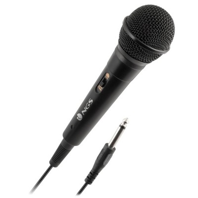 Mikrofon dynamiczny, mikrofon z kablem o długości 3 m, złącze jack 6,3 mm