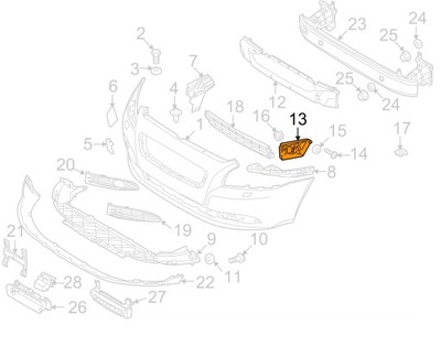 SOPORTE DE PARAGOLPES VOLVO S40/V50 MS/MW 10.03-  