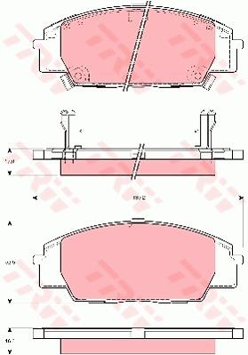 TRW КОЛОДКИ ТОРМОЗНЫЕ ПЕРЕД GDB3250 GDB3250 TRW 36