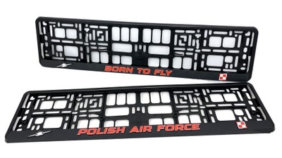 Komplet ramek do tablicy rejestracyjnej "Born to Fly" z nadrukiem 3D