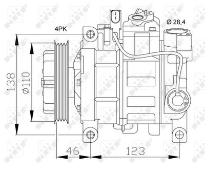 NRF 32105 KOMPRESOR, КОНДИЦИОНЕР 