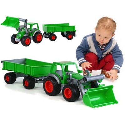 WADER 8817 Farmer-technik Traktor-ładowarka z przyczepą