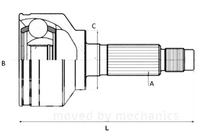 NIPPARTS AXLE SWIVEL HOMOKIN. EXTERIOR NISSAN PATROL GR I  