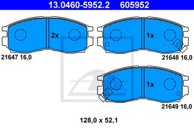 ZAPATAS DE FRENADO ATE 13.0460-5952.2  