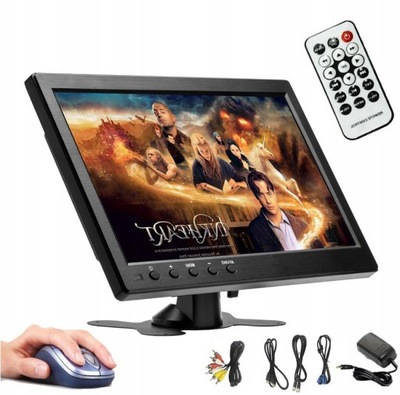 MONITOREM SAMOCHODOWY 10.1" TELEWIZOR HD HDMI VGA AV BNC 10.1" 12V MONITOR