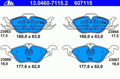 ZAPATAS DE FRENADO PARTE DELANTERA OPEL ASTRA G 1998- 2005  