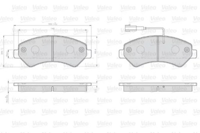 VALEO 872466 PADS BRAKE OPTIPACK LCV  