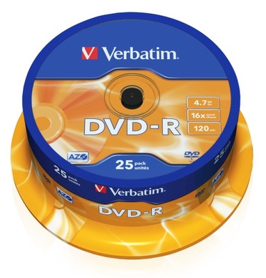 Płyta Verbatim DVD-R 4,7 GB 25 szt. AZO