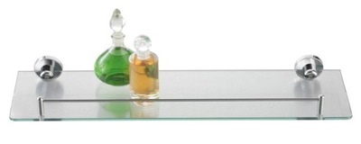 Półka łazienkowa szklana prostokątna 50x14 cm