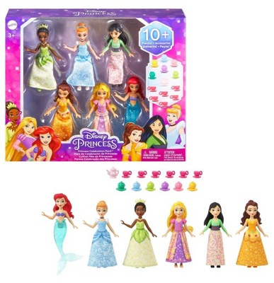 Zestaw Mattel Disney Princess Small Dolls 6 szt Mini Laleczki Disneya